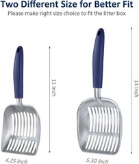Heavy Duty Aluminum Alloy Cat Poop Scooper – Deep Design & Ergonomic Handle