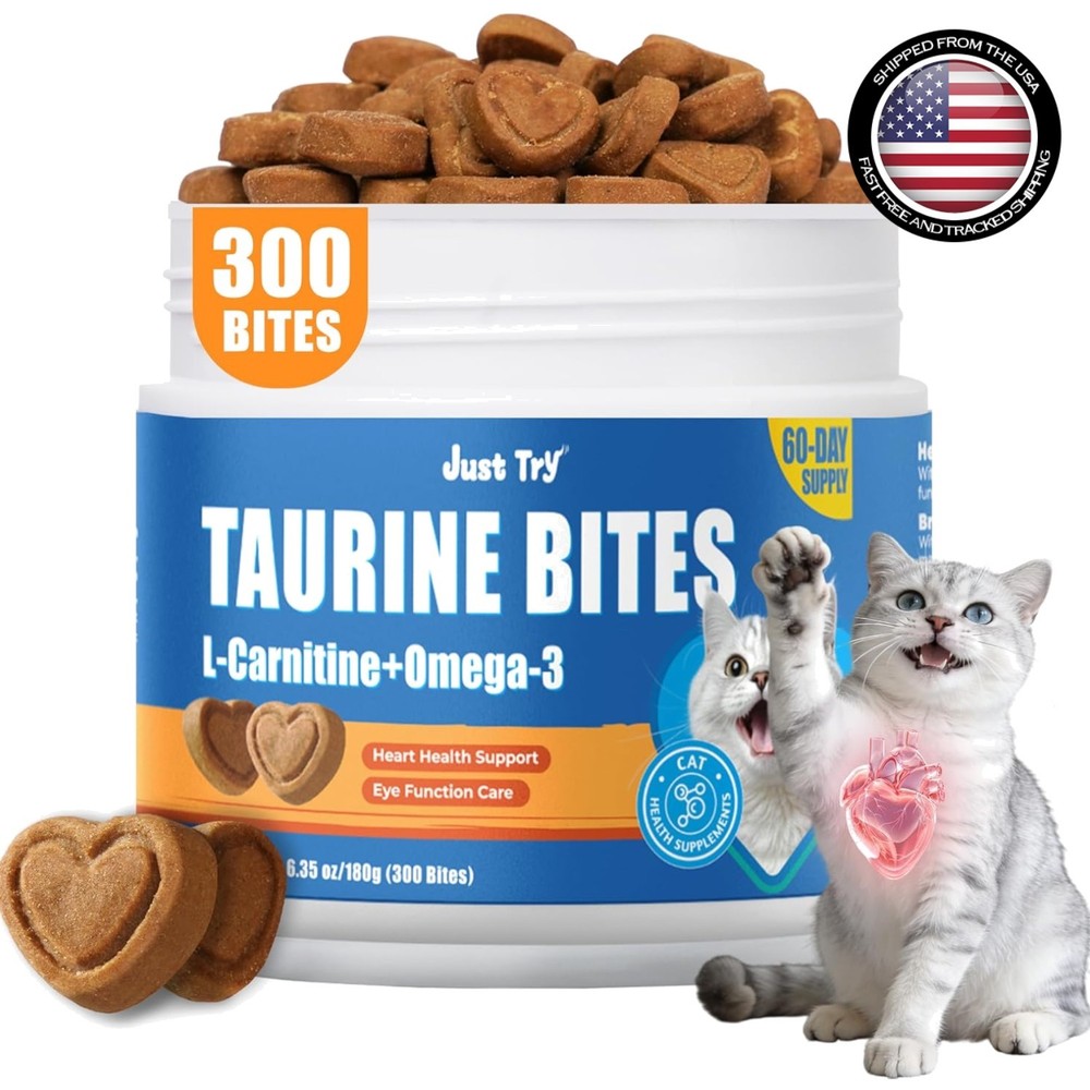 Healthy Cat Treats – Taurine Bites for Vital Health & Energy Production – 6.35oz