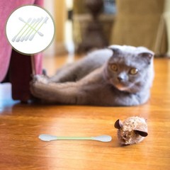 6 PCS Extra Large Cat Toys Cotton Stick Chew Giant Bud with Catnip