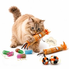 Kitty Catnip Toys Kruncher Set, 34 to 44 Piece Interactive Cat Multicolor