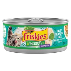 Purina Friskies Indoor Cat Food 5.5 Ounce (Pack of 24), Saucy Seafood Bake