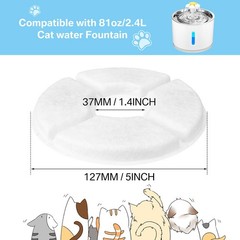 12x Pet Water Fountain Replacement Filters for Catit Cat Dog Drinking Flower