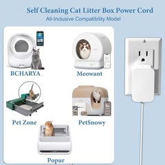 Power Cord for Automatic Self-Cleaning Cat Litter Box – Short Circuit Protection