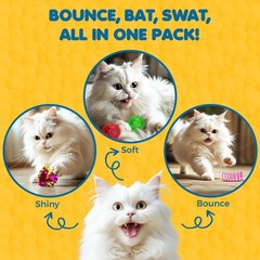 SunGrow Cat Toy Variety Pack, Feline Entertainment for 30 Pcs, Assorted Color