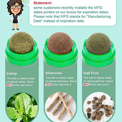 New Cat Mint Toy Rotating Cat Mint Ball Baby Cat Snacks Cat Grass Plant Hair Tra