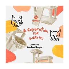 80 Inch Cat Tree, Large Cat Tower with 9 Scratching Posts, 2 Perches, 2 Caves…