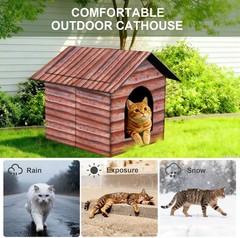 Cat House Cat House Outdoor & Indoor Use Waterproof Shelter Cats Dogs