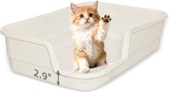 Extra Large Litter Box W/ Low Entry Jumbo Cat Litter Box Kitty & Senior Cats