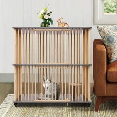 Cat House, Wooden Large Cat Villa, Cat Cage 112*56*108cm/44.1*22*42.5in