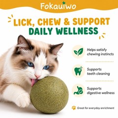 Fokauiwo 3.94 Inches Huge Catnip Ball for Indoor Cats -Giant Cat Large, green