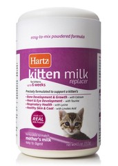 Hartz Powdered Kitten Milk Replacer 11 Ounce (Pack of 1), White/purple