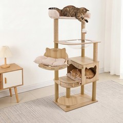 Multi-Level Large Cat Tree, Cat Tower with Multi-Layer Platforms for Indoor Cats