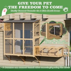 Cat Catio, Cat Window Perch for Large Indoor Cats with 4 Jump Platforms