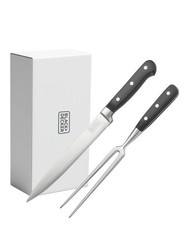 BLACK+DECKER 2-Piece Stainless Steel Carving Knife Set, 8” Carving Knife & 7” Fo
