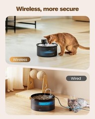 Battery Operated Cat Water Fountain – 45-Day Rechargeable Hygienic Pet Hydration