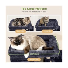 Globlazer Corner Cat Tree 66 inch Multi-Level Climbing Tower Kitty Condos Cat…