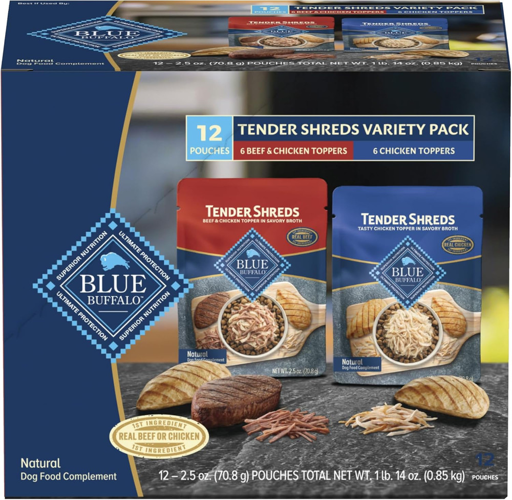 Tender Shreds Tasty Chicken Topper and Beef & Chicken Topper Natural Dog Food Co
