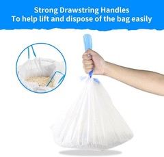 Extra Large 120 Count Cat Litter Liners – Easy Disposal with Drawstring Closure