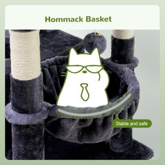Globlazer 72in Heavy Duty Cat Tree for Large Cats Dark Gray
