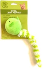 GKC Plush Furry Mouse Cat Toy w Bell 10″ Green Red Blue Purple ~ Choice