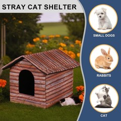 Cat House Cat House Outdoor & Indoor Use Waterproof Shelter Cats Dogs