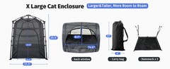 Catio Outdoor Cat Enclosure Pop up Cat Tower Tent Cat Playpen w/Breathable Mesh