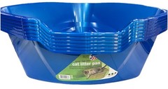 Van Ness Corner High Sides Cat Litter Pan, Large, Blue 6 Pack