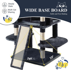 68 Inches Cat Tree/House and Towers for Big Feline/Scratching Post/Multi-Level L
