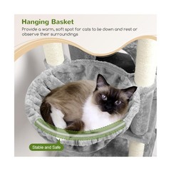 Globlazer Cat Tree Tall, 71 inches Cat Tower for Indoor Adult Cats Multi-Leve…