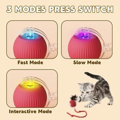 Automatic Rolling Ball Smart Cat Dog Toy Electric Pet Self-moving Kitten Lot