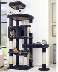 Globlazer Extra Large Platform Cat Tree, 65in Sturdy Cat Scratching Tree for Ind
