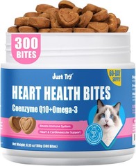 CoQ10 Bites for Cats – 300 Count Taurine Heart Health Cat Treats with Vitamins