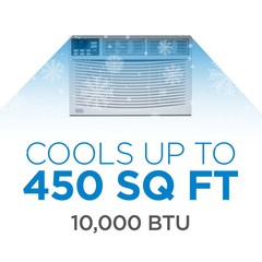 BLACK+DECKER Window Air Conditioner 10,000 BTU, AC Window Unit Cools Up to 450 S