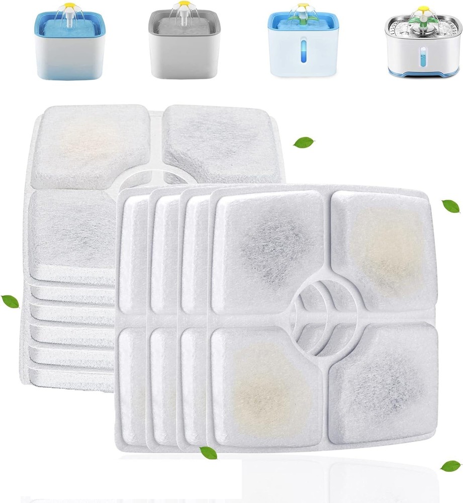 10pcs Cat Water Fountain Filters for Square 84oz Pet Drinking Replacement Filter
