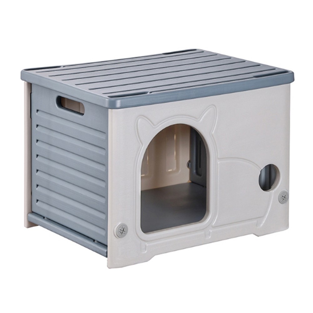 Cat Dog Nest Four Seasons Shelter Stray Cozy House for Small Pets (Gray)