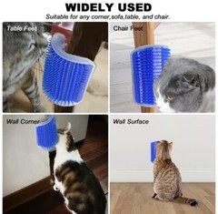 2-PACK Corner Cat Self Groomer Grooming Tool Hair Removal Comb Brush w/ Catnip