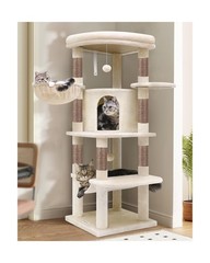 Globlazer Corner Cat Tree, 51in Curved Series Modern Cat Tower for Indoor Cat…