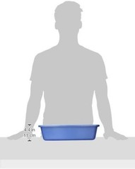 Pureness Medium Cat Pan – Ergonomic Design, Odor Resistant in Assorted Colors