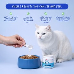 10 in 1 Multivitamin for Cats – L-Lysine, Taurine – Fish Oil & Vitamins for Skin