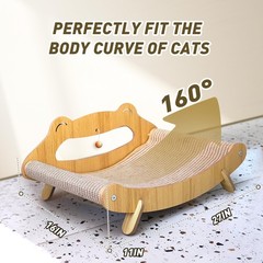 Extra Large Cat Scratcher Bed Lounge for Indoor Cats – Sisal Giant Curved