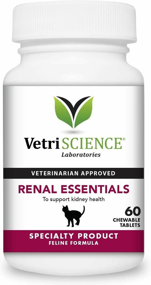VetriScience Laboratories-Renal Essentials, Kidney Health Support for Cats, 60ct