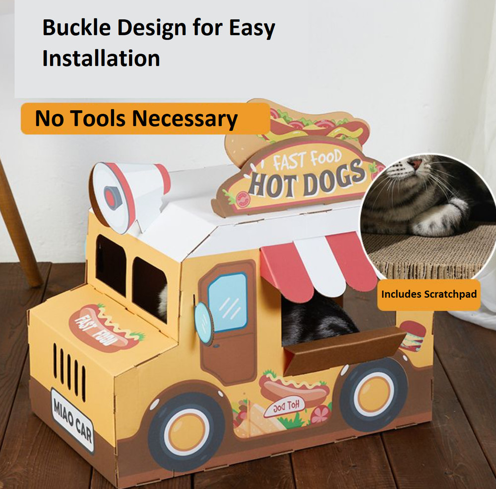 Cat house condo scratching pad-buckle design assembly. Fun Design-FREE S/H