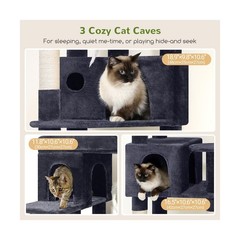 Globlazer Corner Cat Tree 66 inch Multi-Level Climbing Tower Kitty Condos Cat…