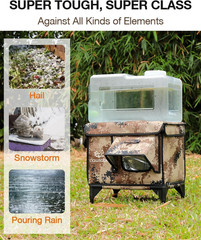 Cozy Heated Waterproof Cat House – Insulated Camouflage Shelter for Winter