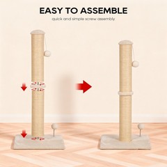 33 Inch Cat Scratching Post Cat Scratcher Natural Sisal Rope Scratch Post Trees