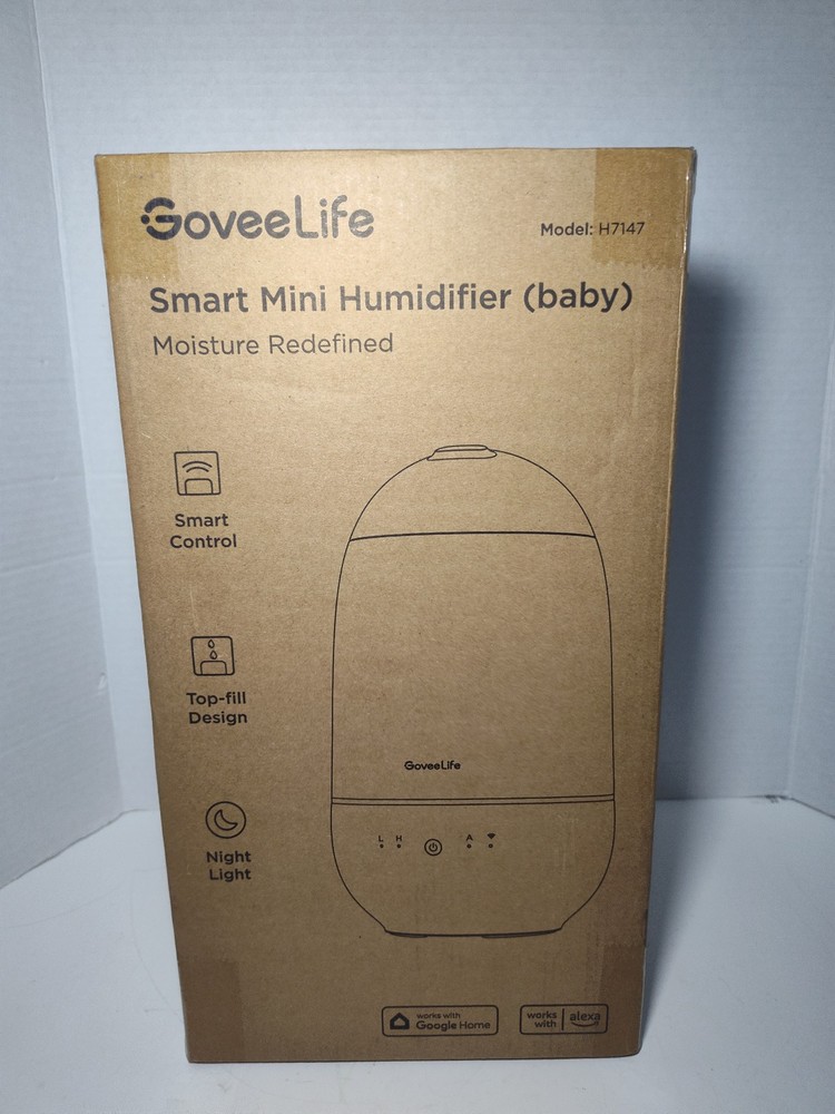 Govee Smart Mini Humidifier H7147 Baby Nursery Cool Mist WiFi Alexa New Sealed