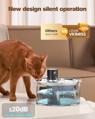 Battery Operated Cat Water Fountain – 45-Day Rechargeable Hygienic Pet Hydration