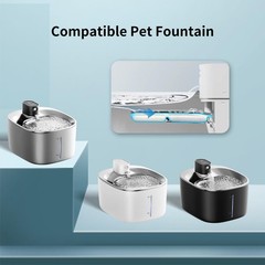 Kactoily 12 Pack Cat Water Fountain Filter & 12 Pump Sponges White