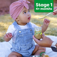Meat Baby Food Jars, Chicken & Chicken Broth Puree, 7g Protein, Stage 1 Baby Foo
