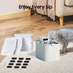 12 PCS Upgraded Pet Cat Kit Water Fountain Filters Unit Rect Fit For MAX 105 …